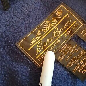 Vintage 90's Eddie Bauer Bomber Fleece Reversible - Adult Men's Size Large USA